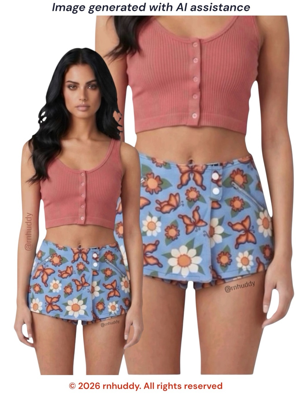 Delia*s x Dolls Kill L butterfly floral skort